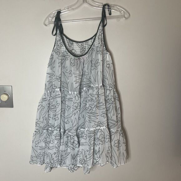 SOLID & STRIPED The Parker Dress Tiered Floral Embroidered Babydoll Mini S NEW - Picture 5 of 5
